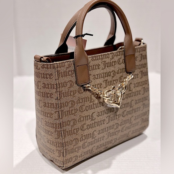 NWT Juicy Couture Chestnut Chino Change Of My Heart Mini Tote - Picture 6 of 15